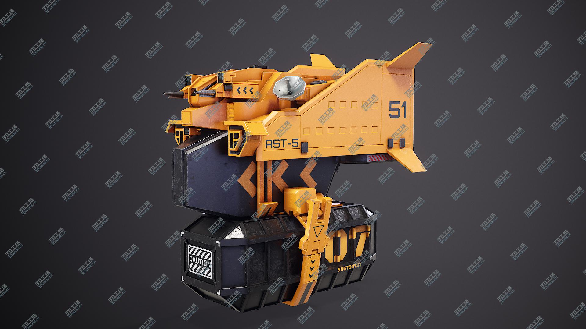 images/goods_img/202105073/3D Sci-Fi Cargo Loader Spaceship Military Edition model/2.jpg